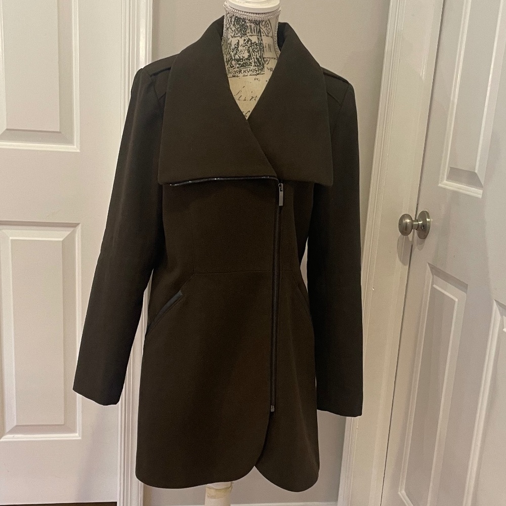 French Connection Olive Green Coat- Size M
